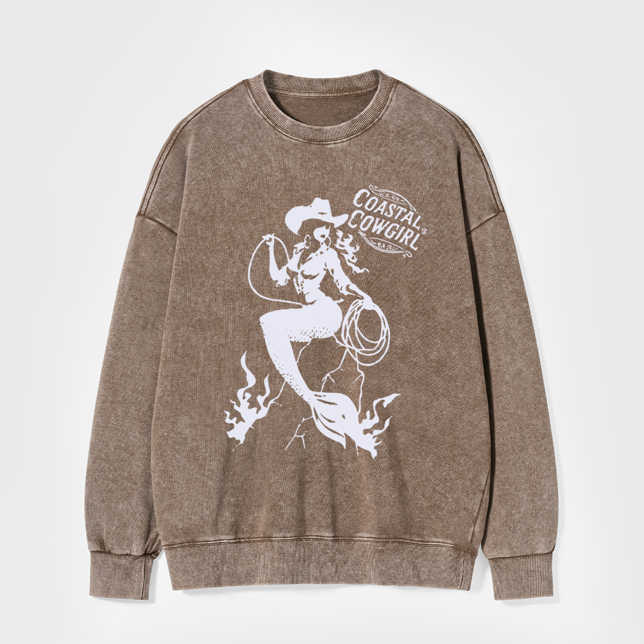 Coastal Cowgirl Mermaid Washed Sweatshirts