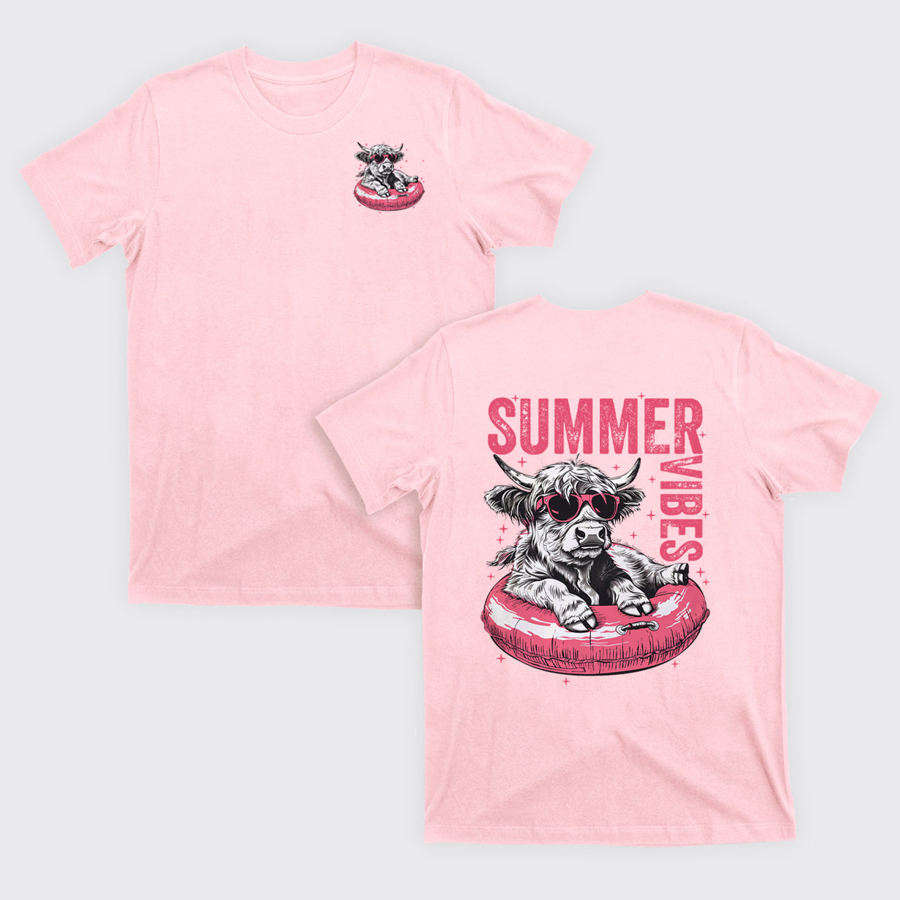 Summer,Highland Cow T-Shirts