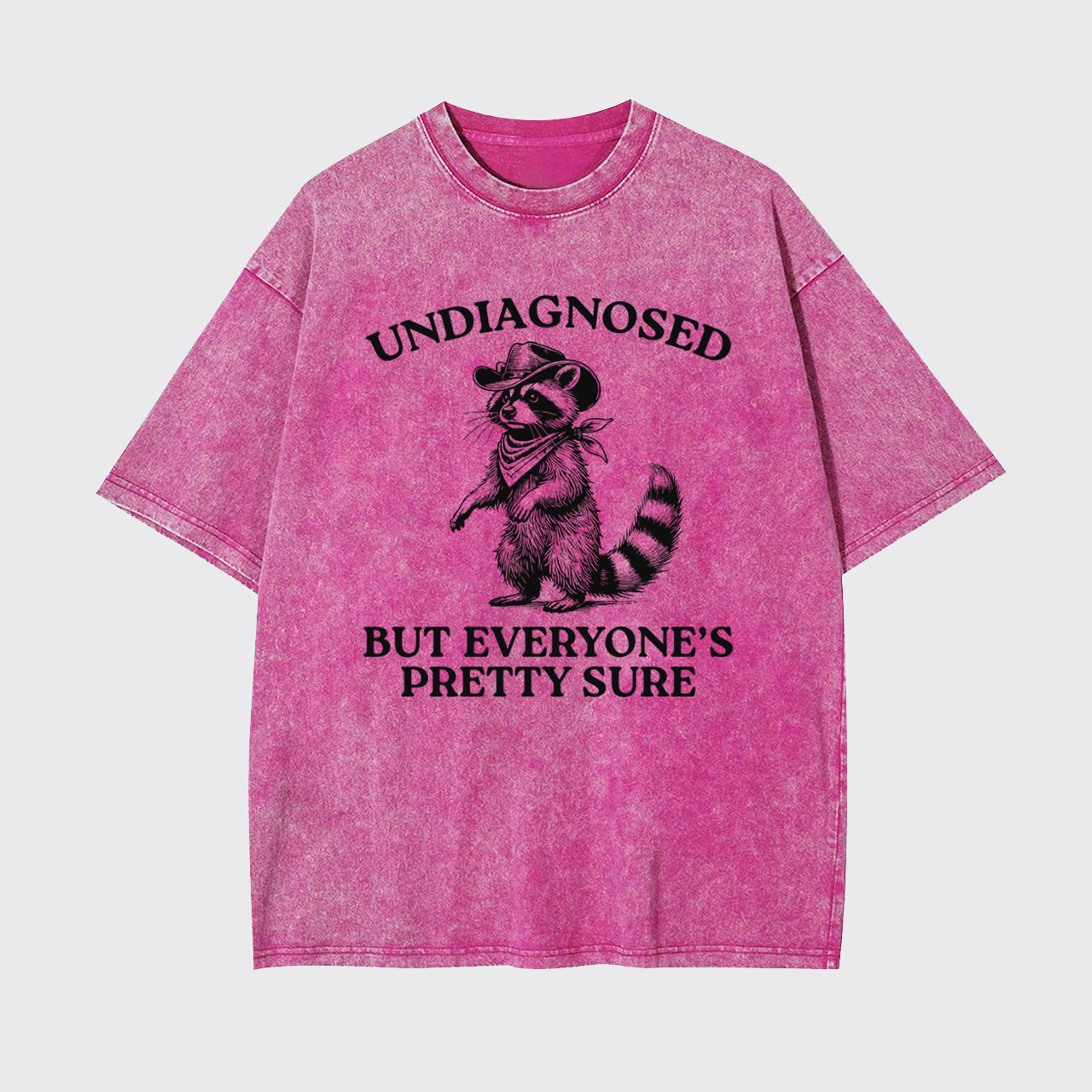Trash Raccoon-Undiagnosed But Everyone's Pretty Sure Garment-dye Tees