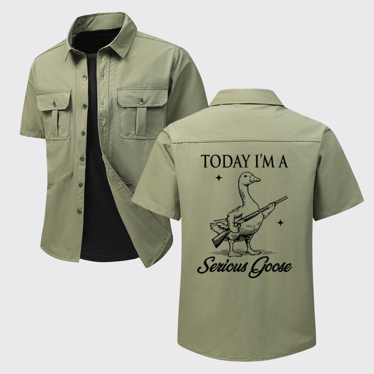 Today I'm Serious Goose Work Shirts