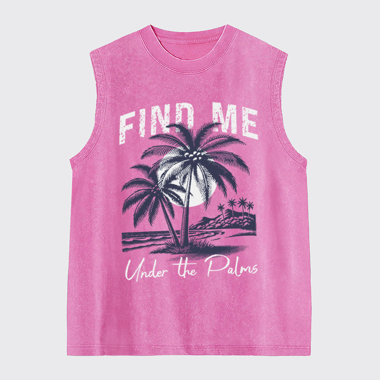 Beach Summer Tropical Washed Tanks