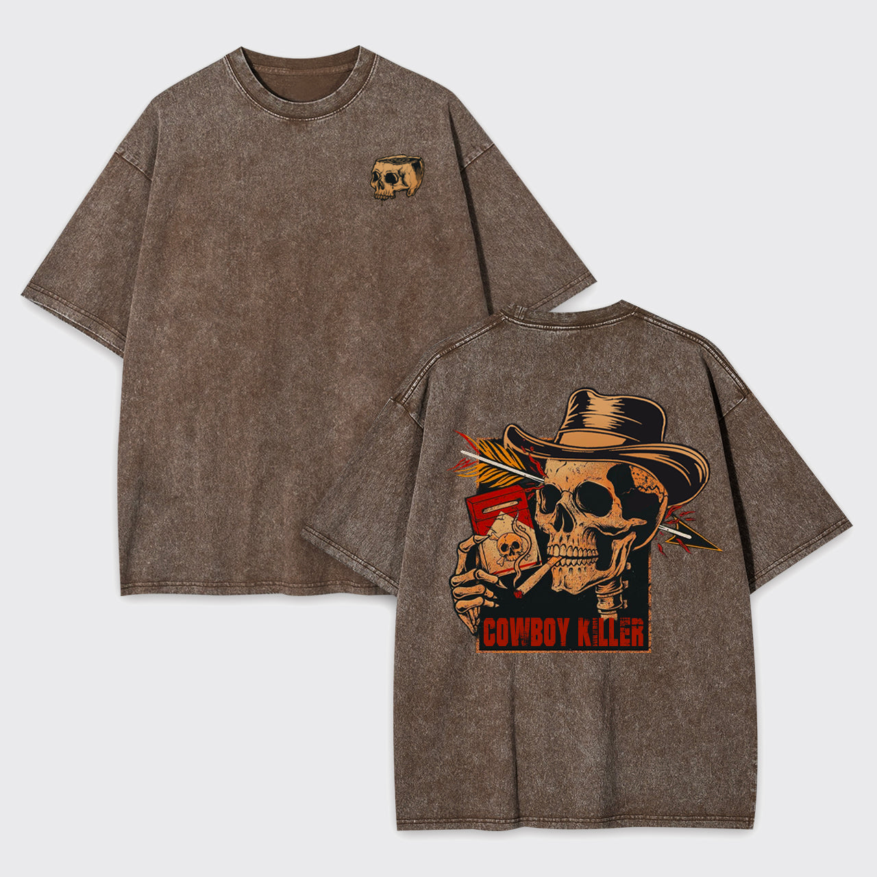 Skull Cowboy-Cowboy Killer Garment-dye Tees
