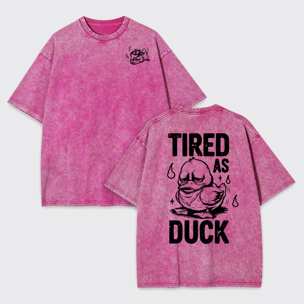 Funny Duck-Tired As Duck Garment-dye Tees
