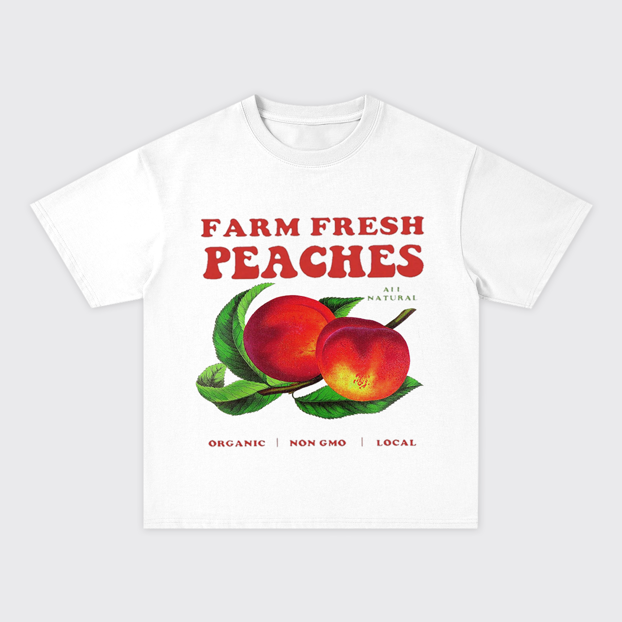 Retro Style-Fresh Peaches Oversize T-Shirts