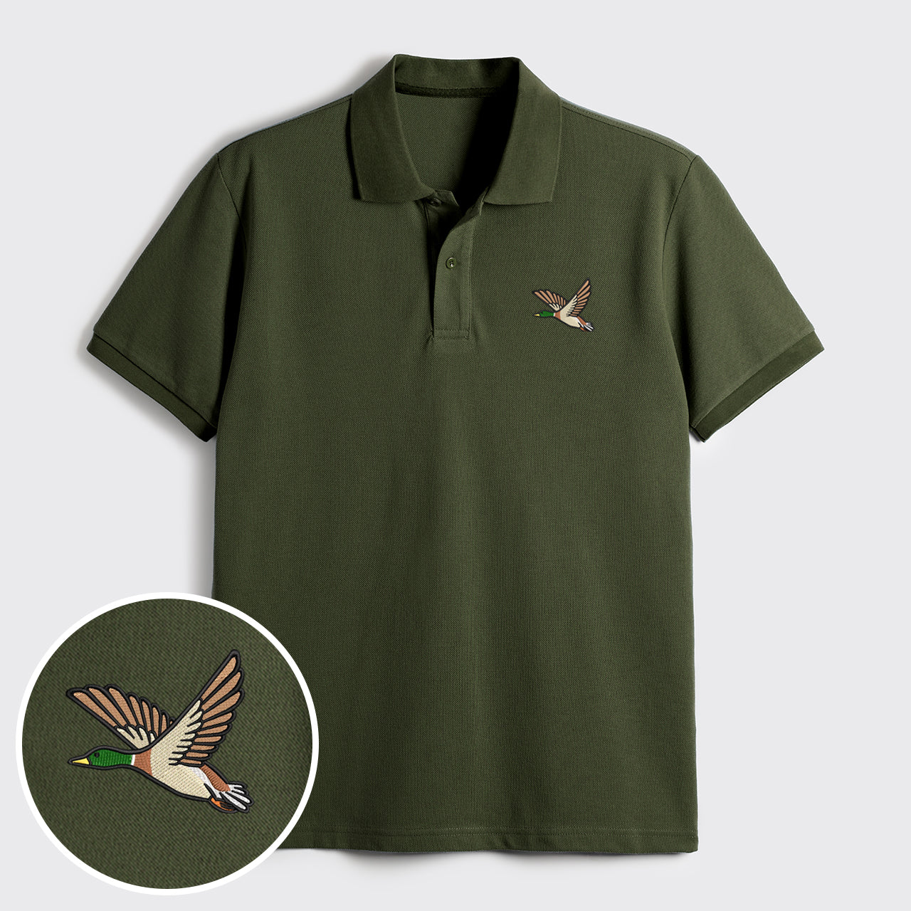 Flying Duck Embroidered Polo Shirts