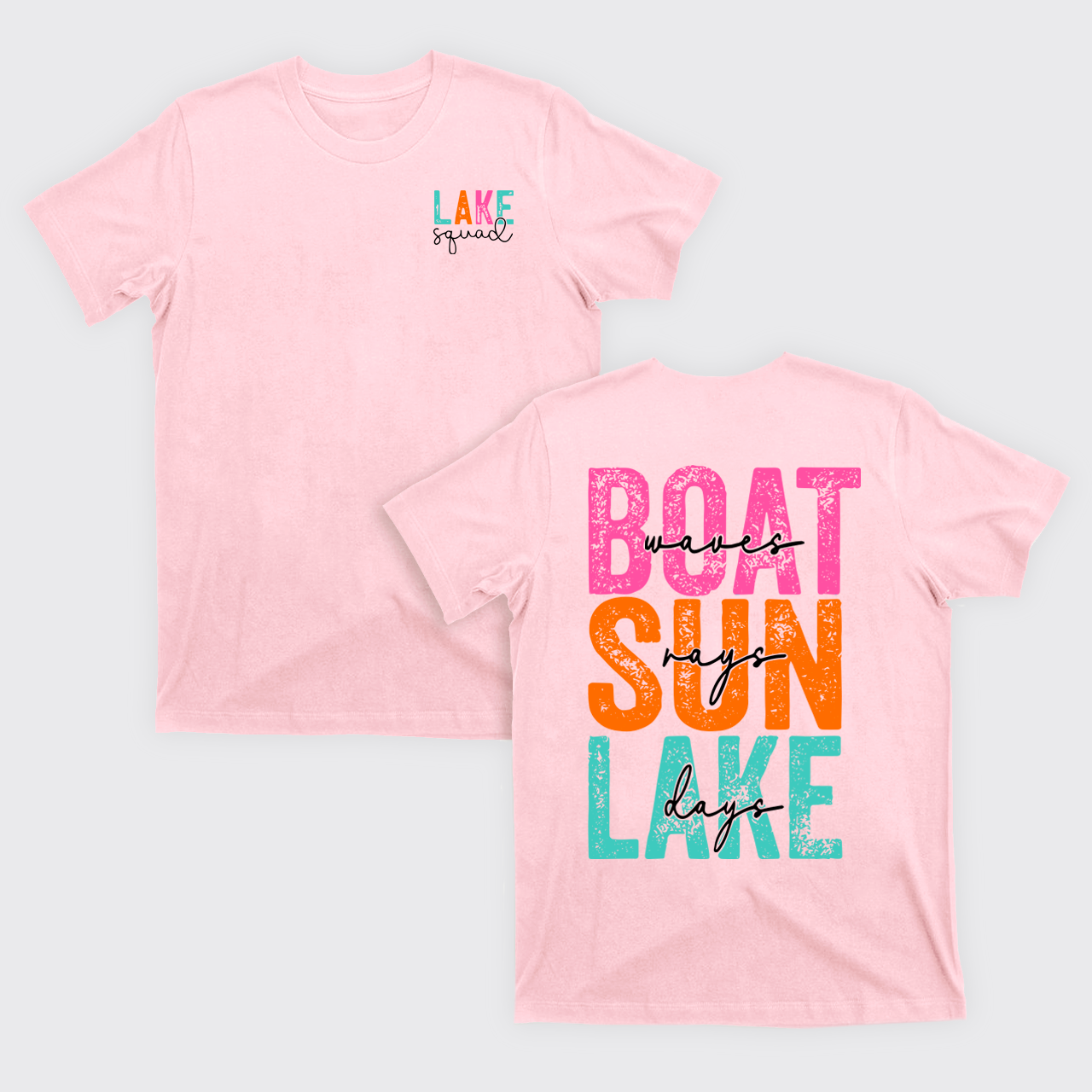 Hello Summer,Boat Waves Sun Rays Lake T-Shirts