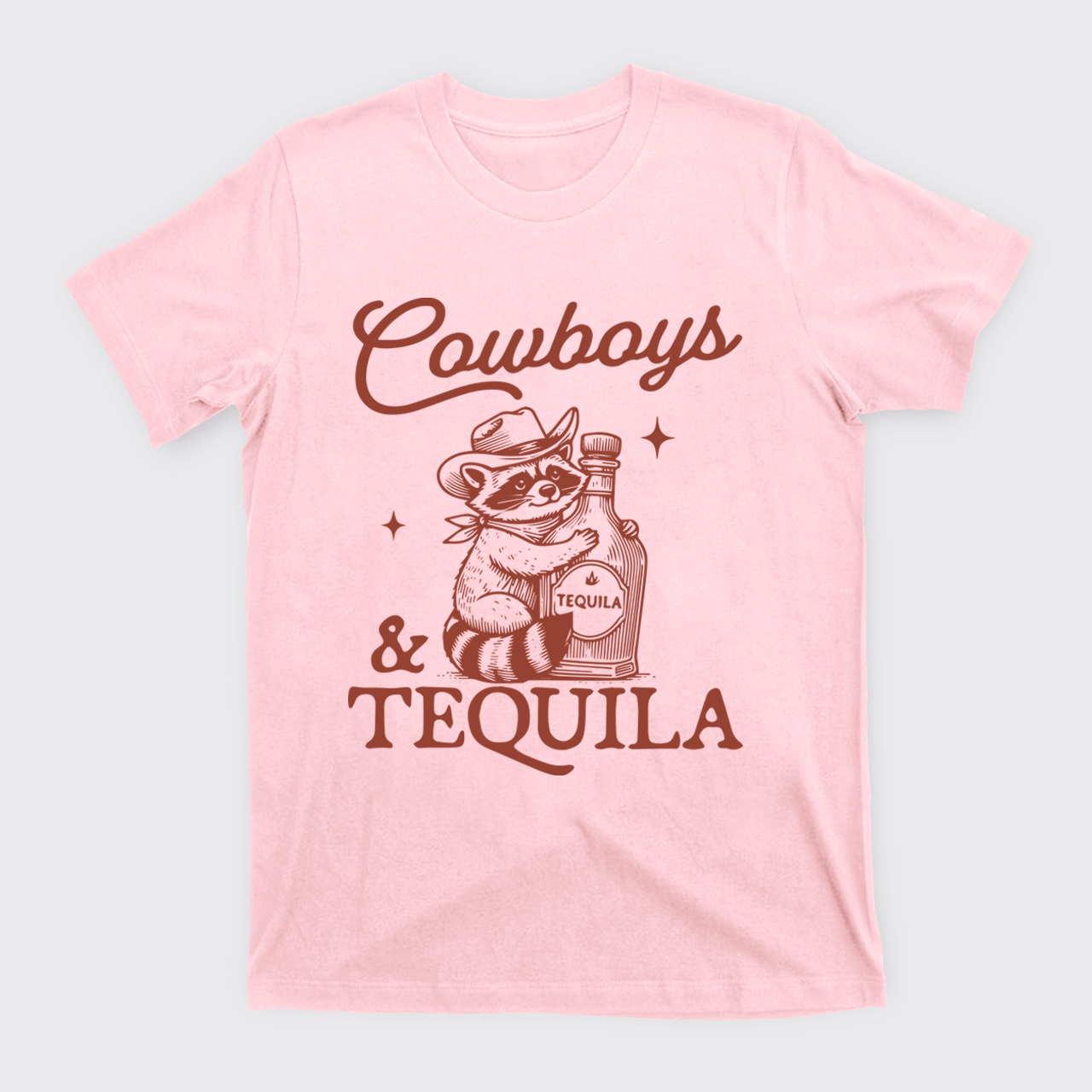Funny Raccoon-Cowboys & Tequila T-Shirts