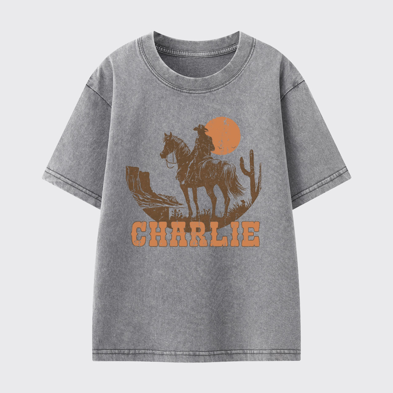 Personalized Cowboy Washed Toddler T-shirt