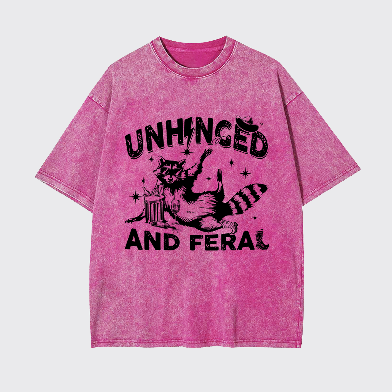 Unhinged And Feral Raccoon Garment-dye Tees