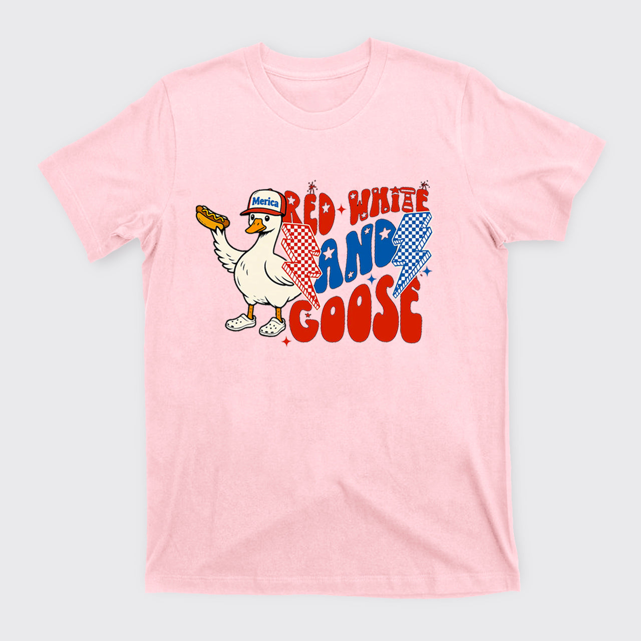 Patriotic Goose-Red White And Goose T-Shirts