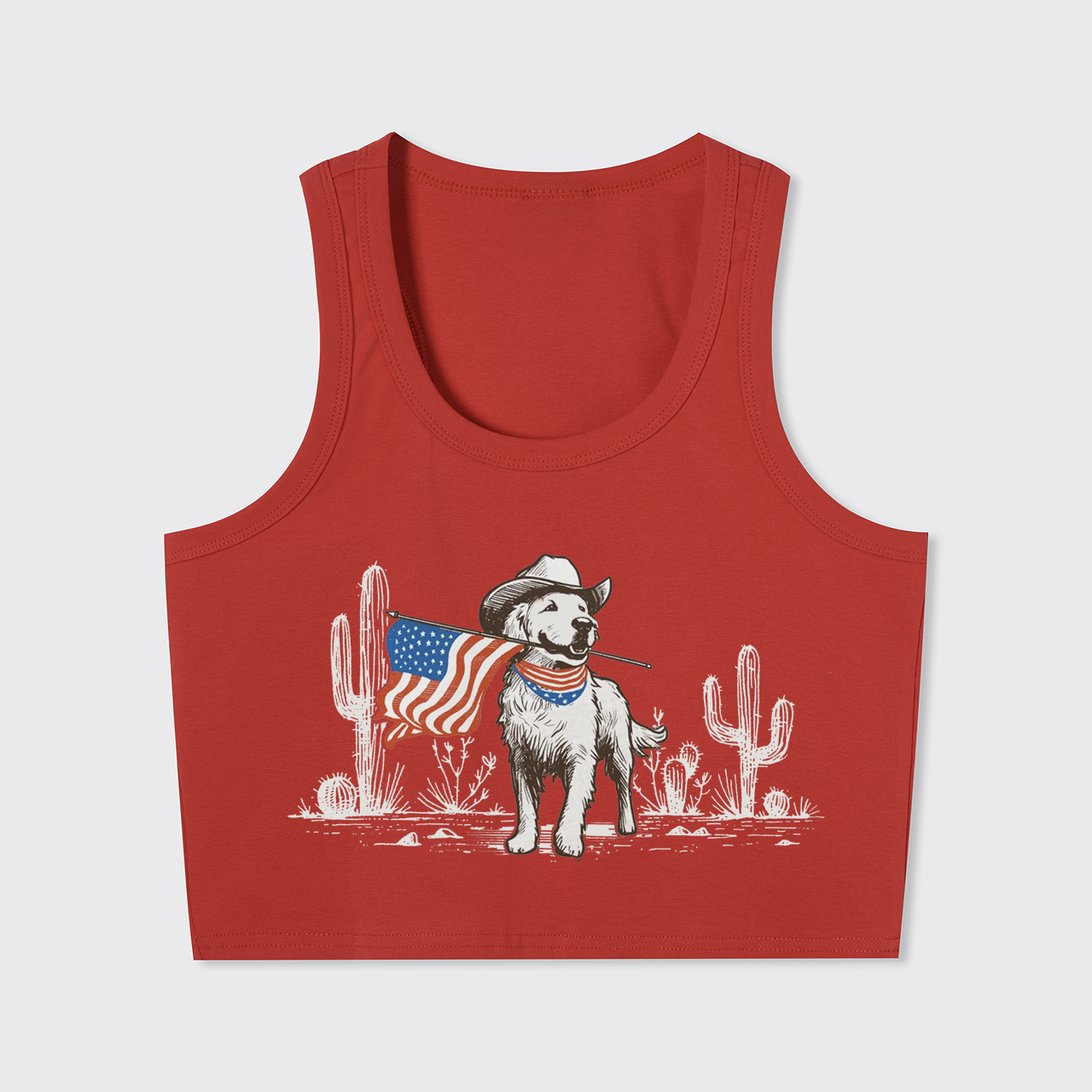 American Flag Dog Tank Top