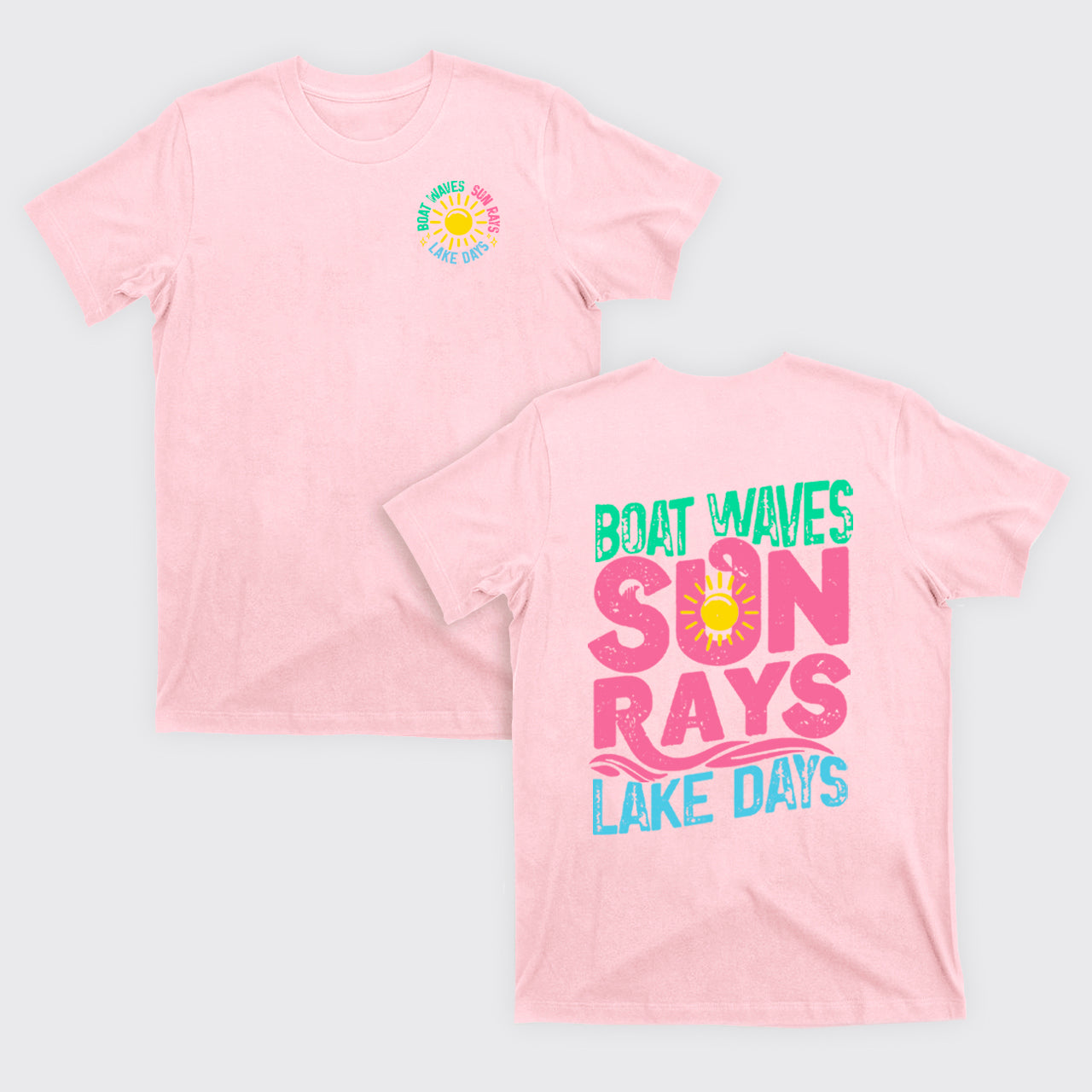 Boat Waves Sun Rays Lake Days T-Shirts