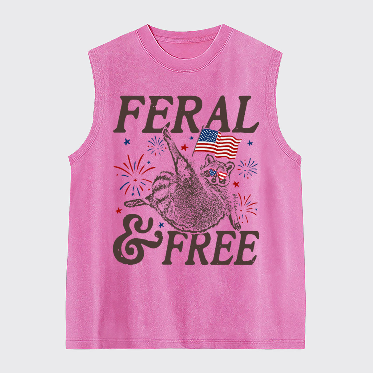 Feral Raccoon-Feral And Free Washed Tanks