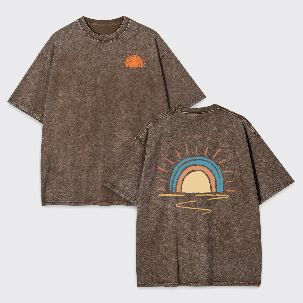 Retro Sun Shine On My Mind Garment-dye Tees
