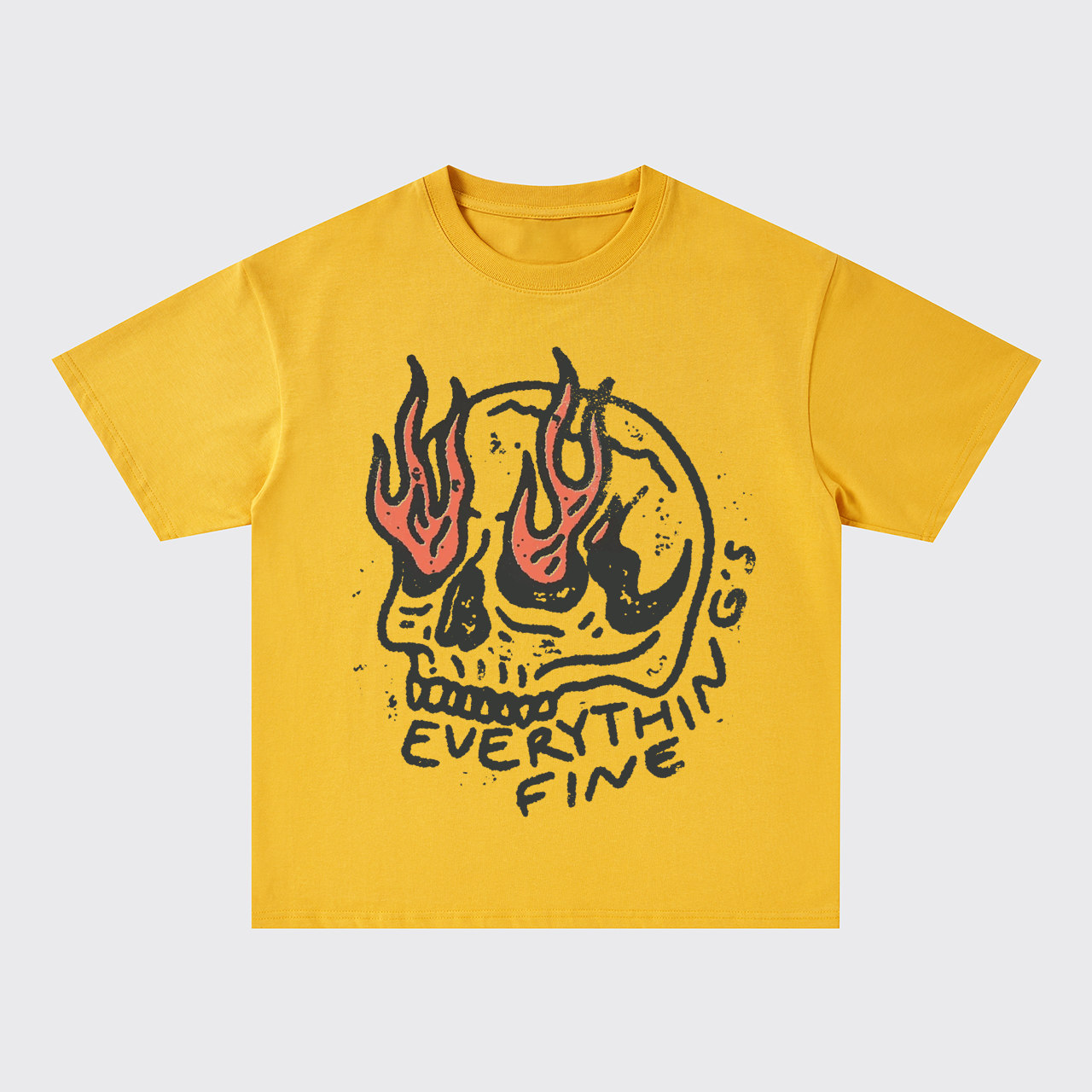 Everything Is Fine Oversize T-Shirts