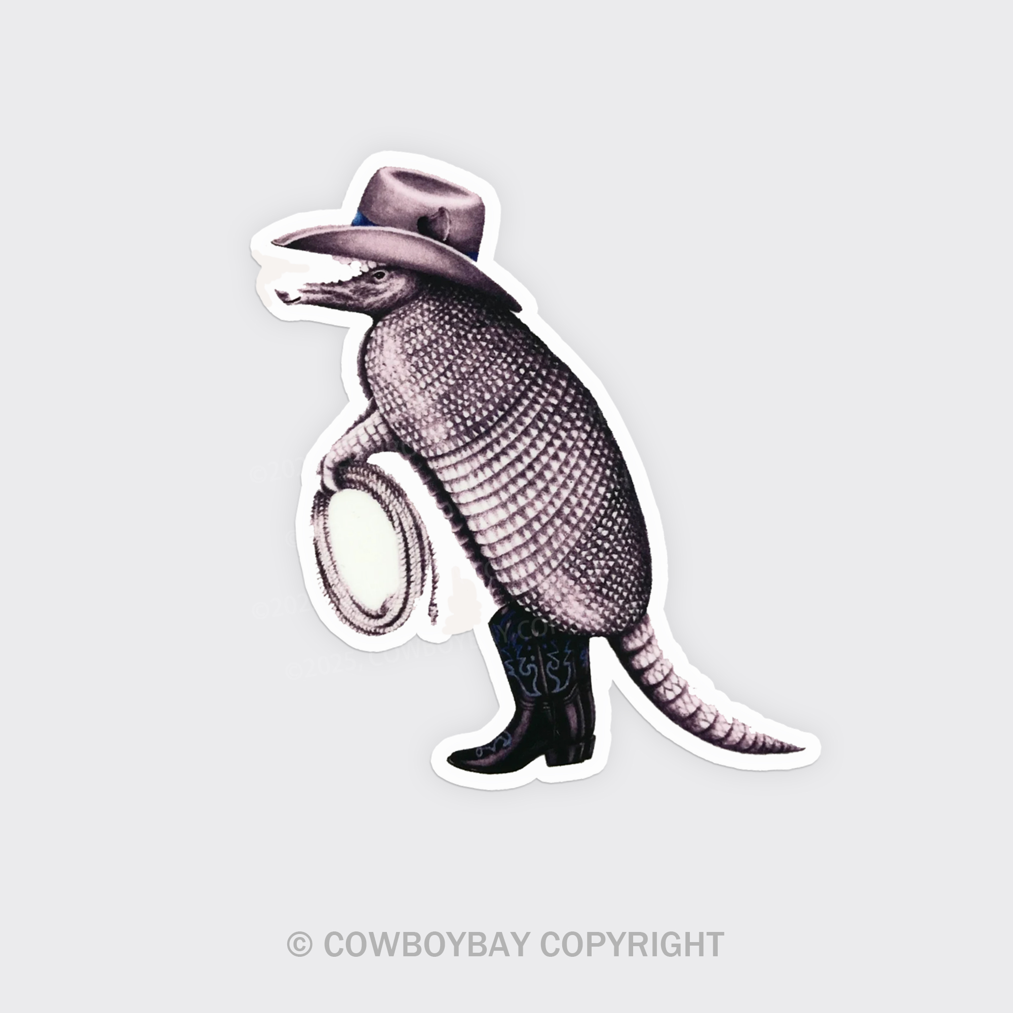 Armadillo Cowboy Fridge Magnet