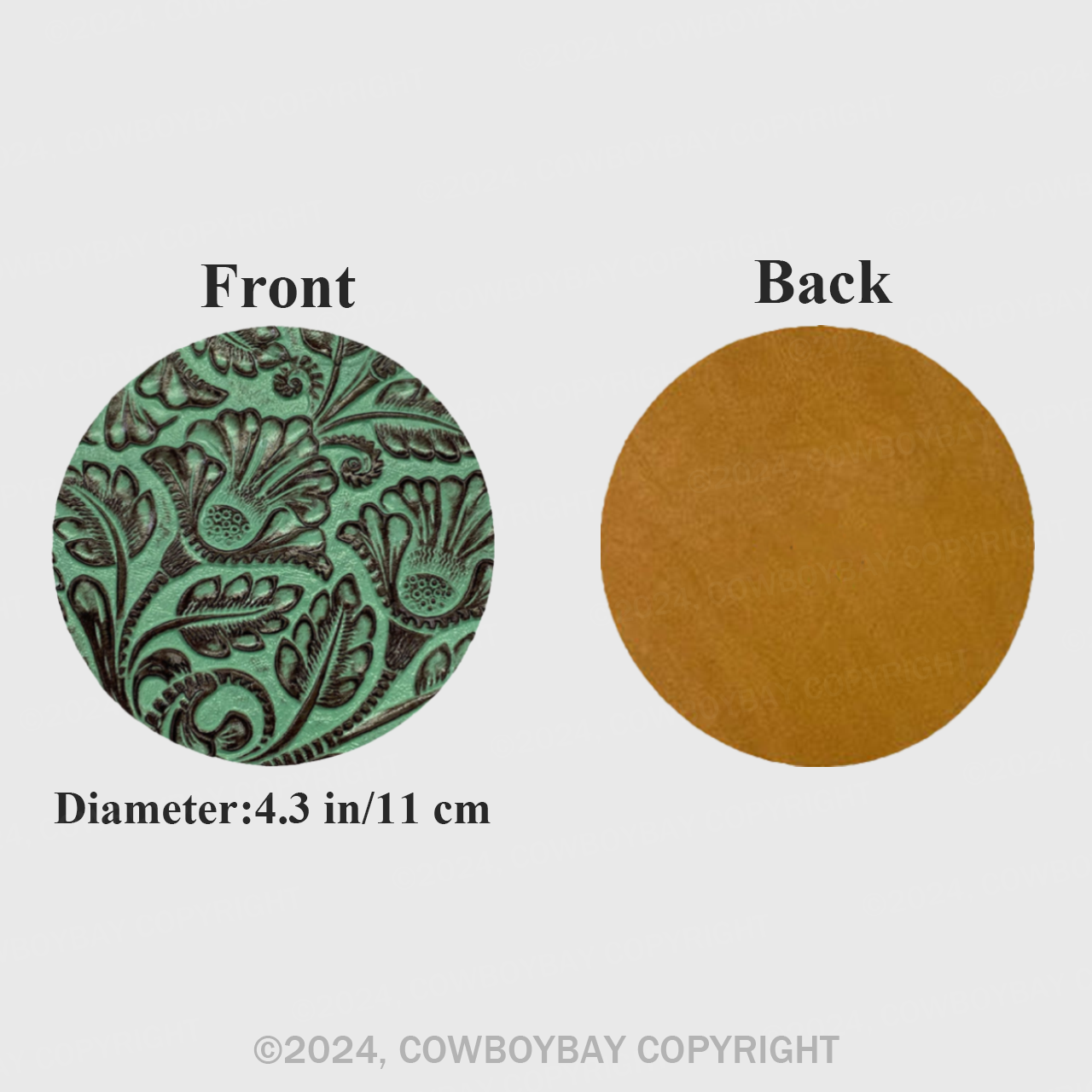 Mint Green Tang Grass Flower Coaster