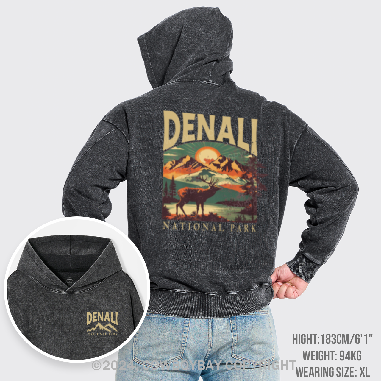 Denali National Park Garment-Dye Hoodies