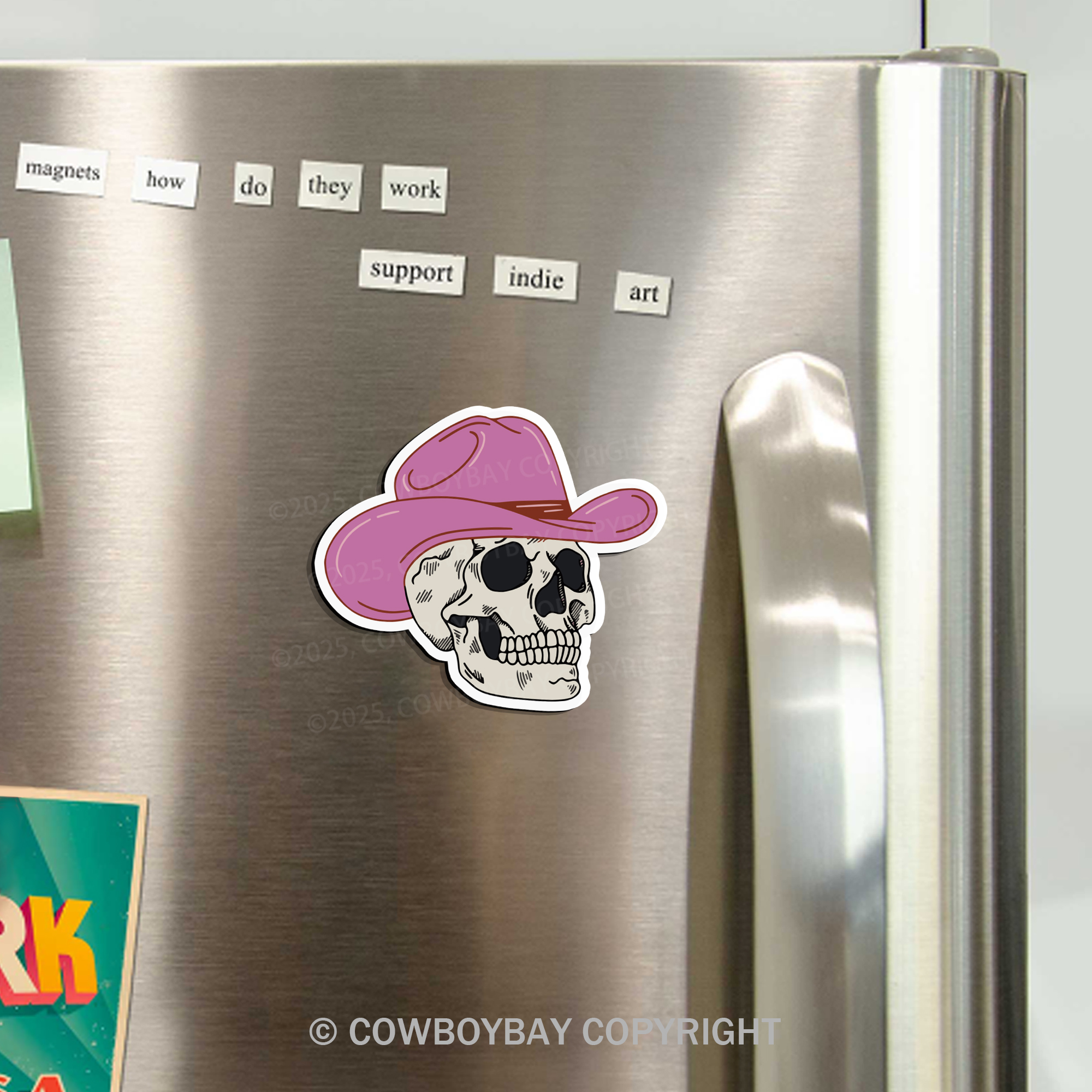 Cowboy Skull Fridge Magnet