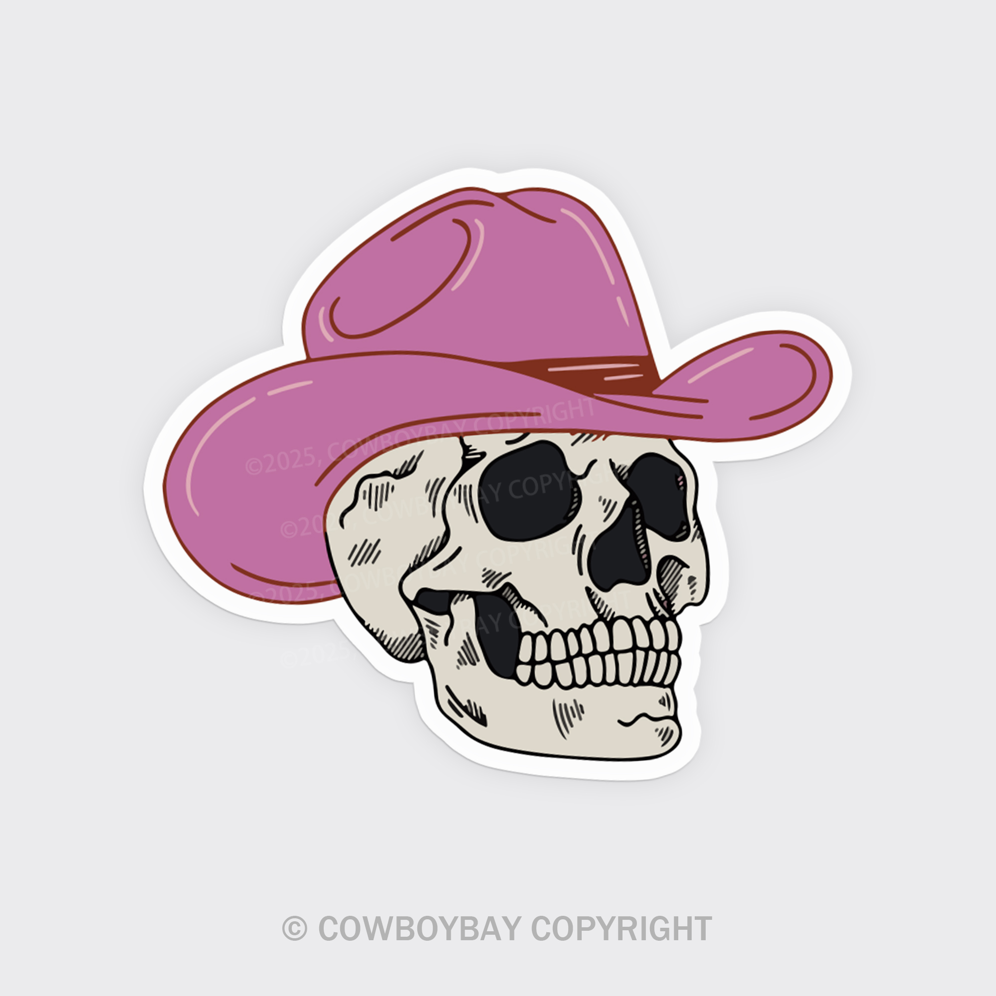 Cowboy Skull Fridge Magnet