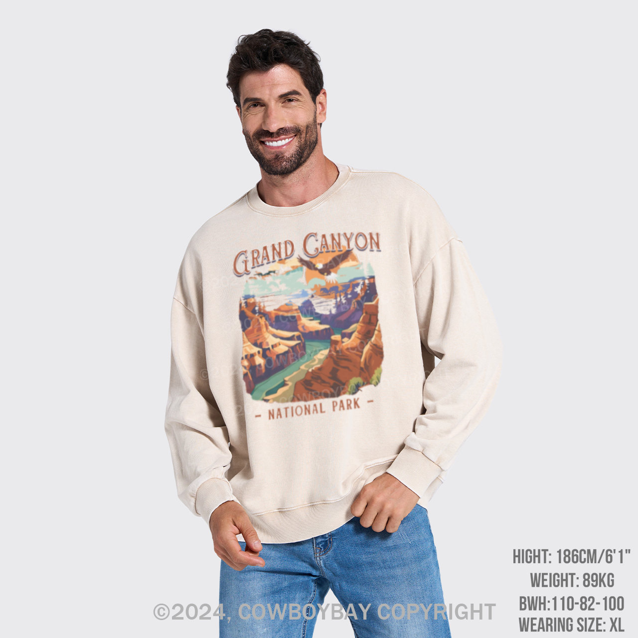 Vintage Grand Canyon National Park Washed Sweatshirts