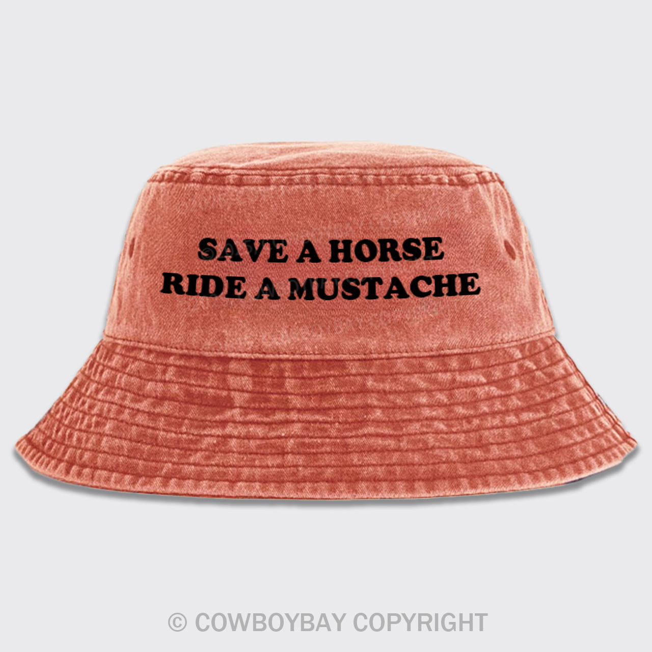 Save A Horse Ride A Mustache Bucket Hat