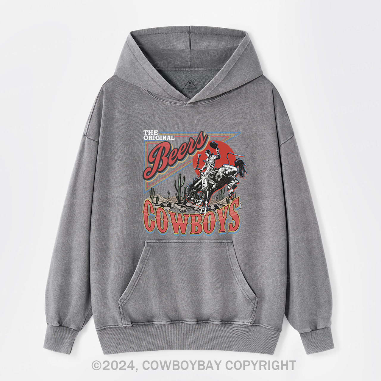 The Original Beers Rodeo Of Cowboys Garment-Dye Hoodies