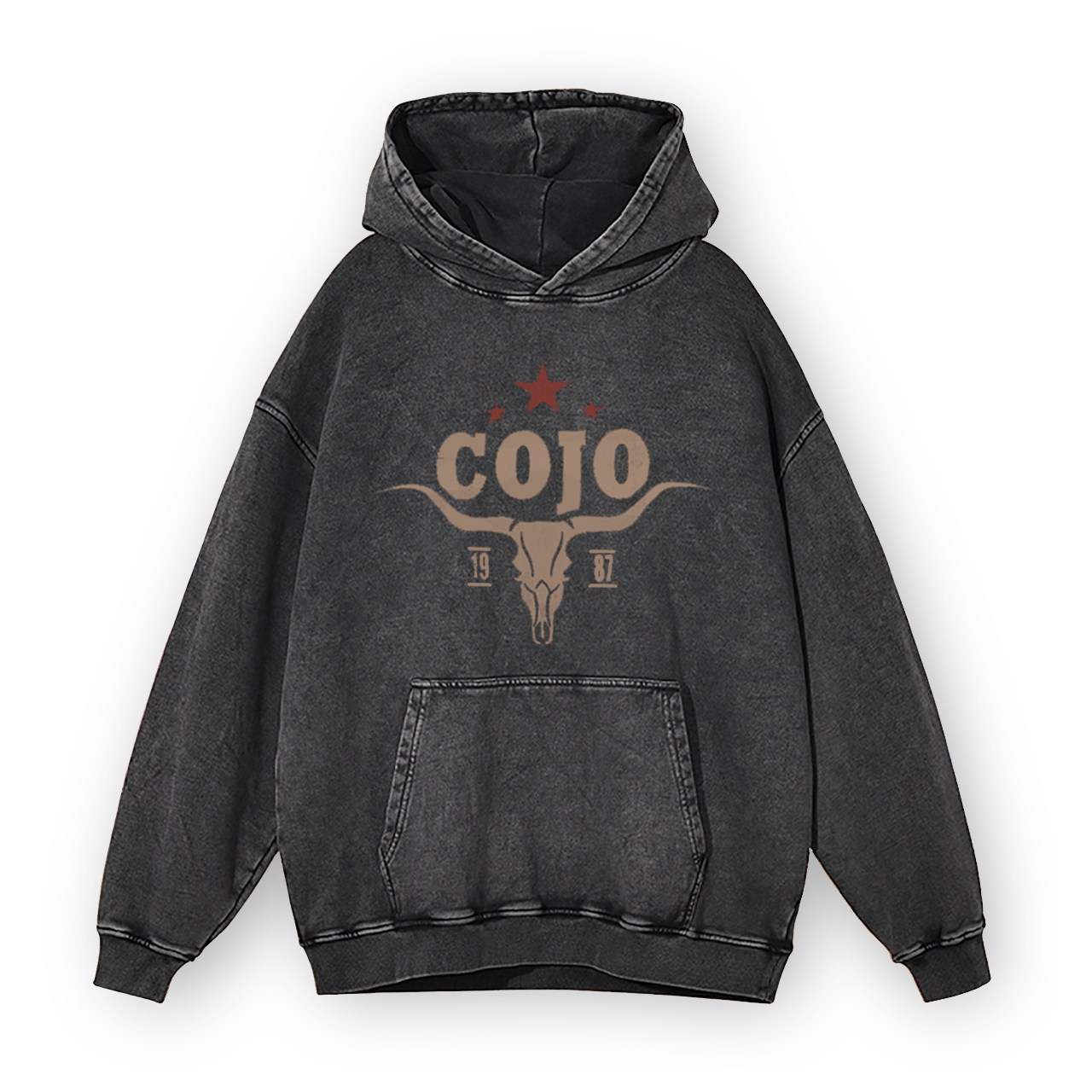 West Wild Cow Bull 1987 Cojo Garment-Dye Hoodies