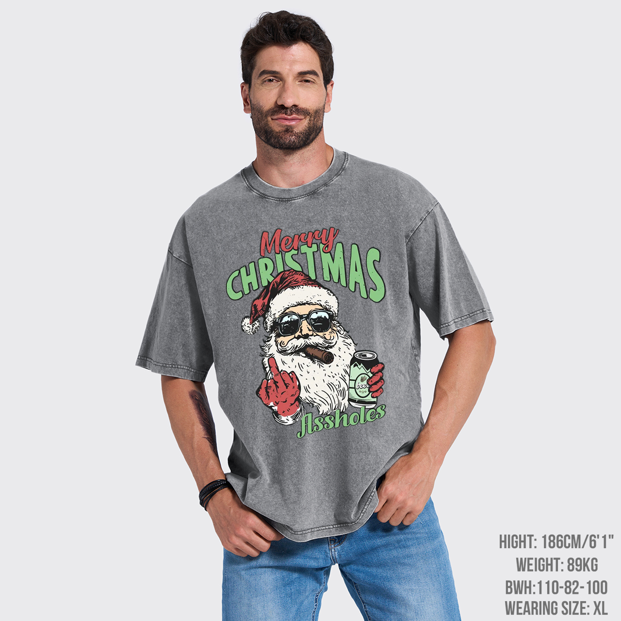 Merry Christmas Assholes Garment-dye Tees