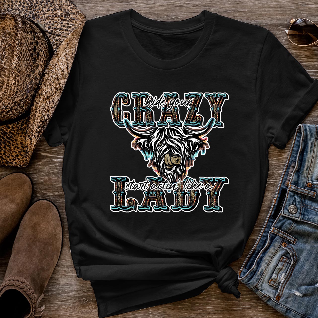 Hide Your Crazy Cowboy T-Shirts