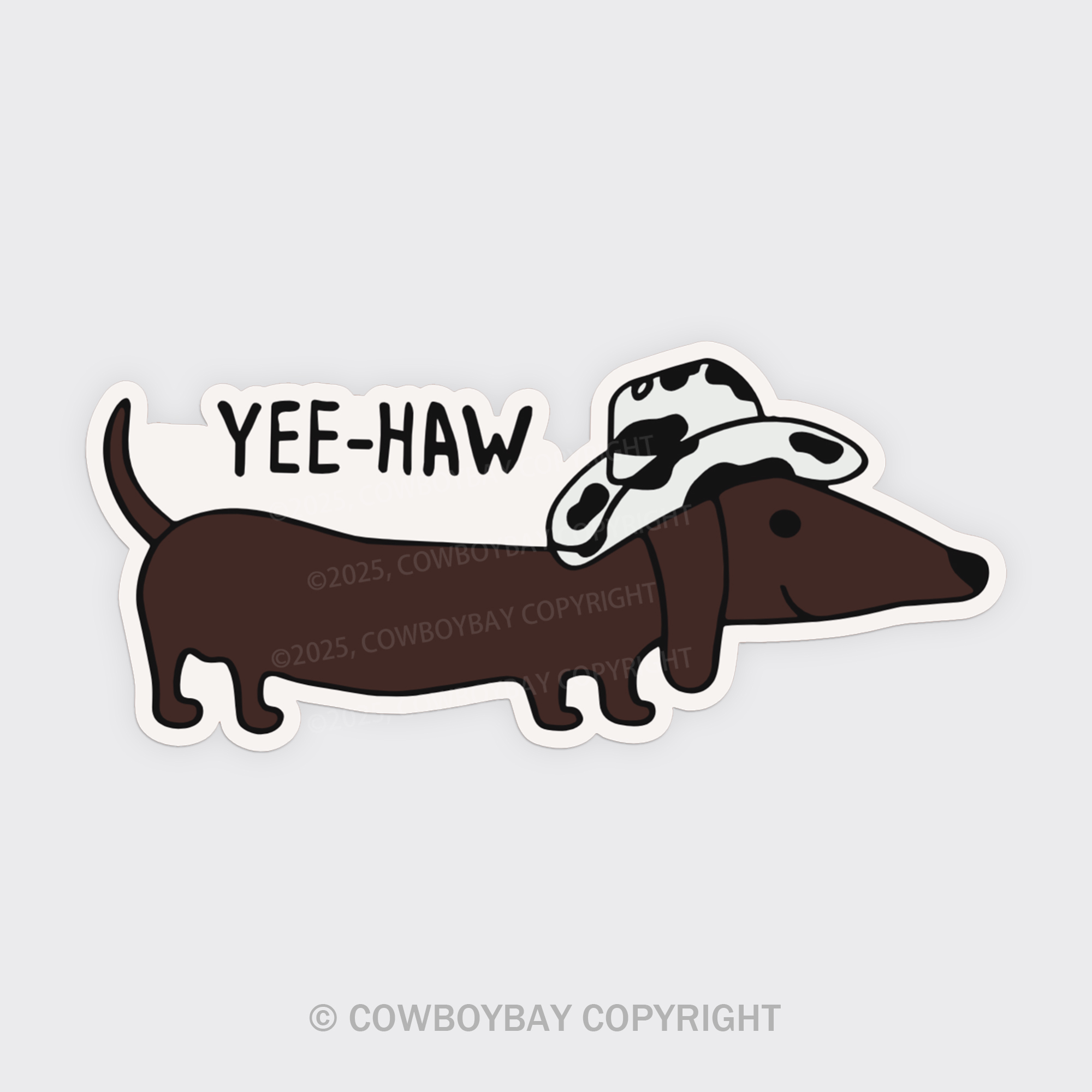 Cowboy Dachshund Fridge Magnet