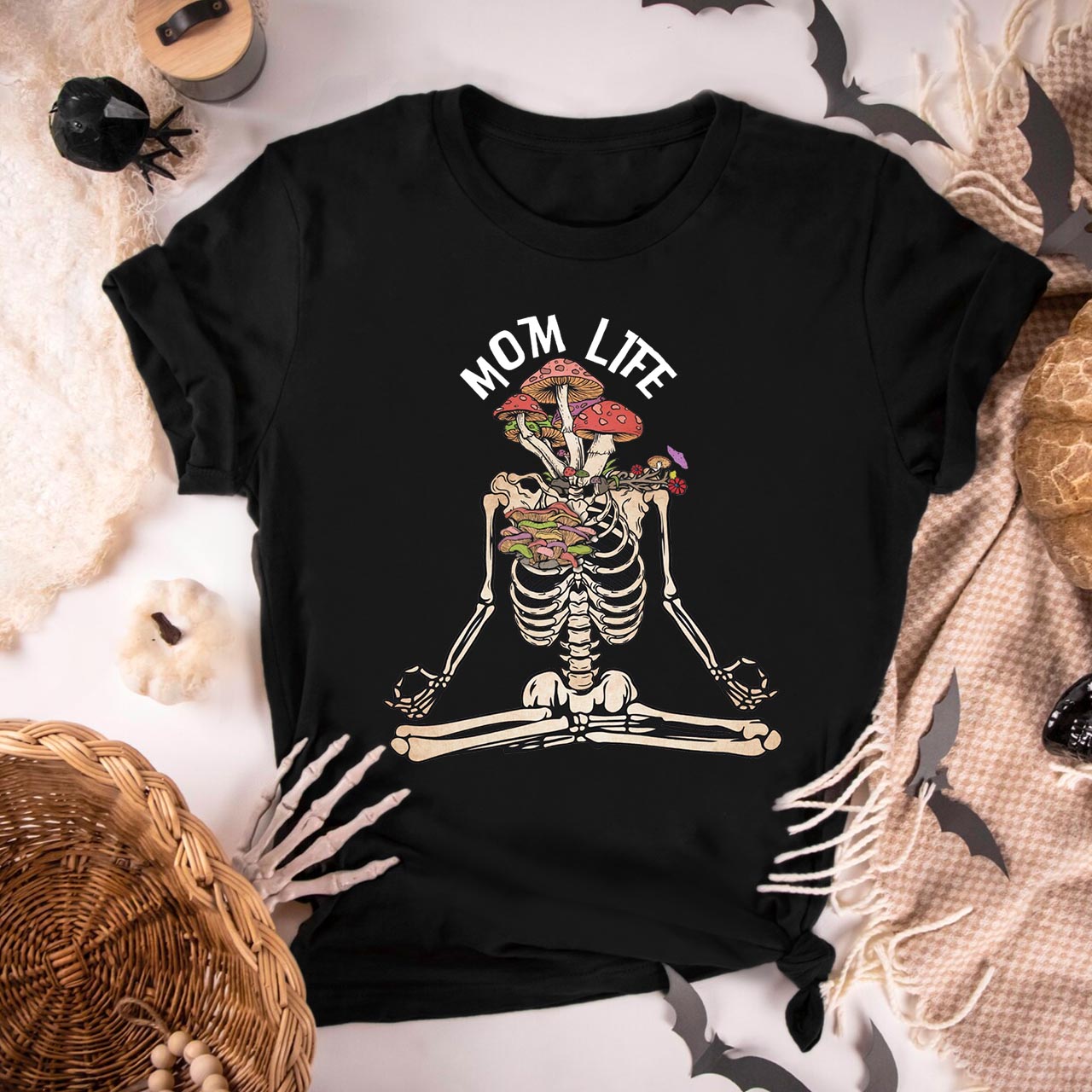 Mom Life Skeleton Mushroom T-Shirts