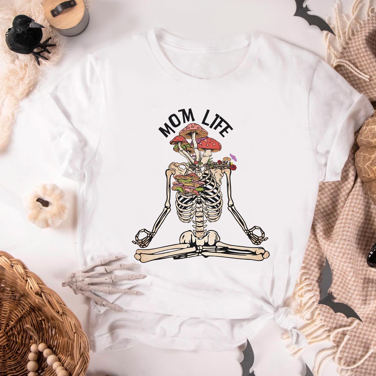 Mom Life Skeleton Mushroom T-Shirts