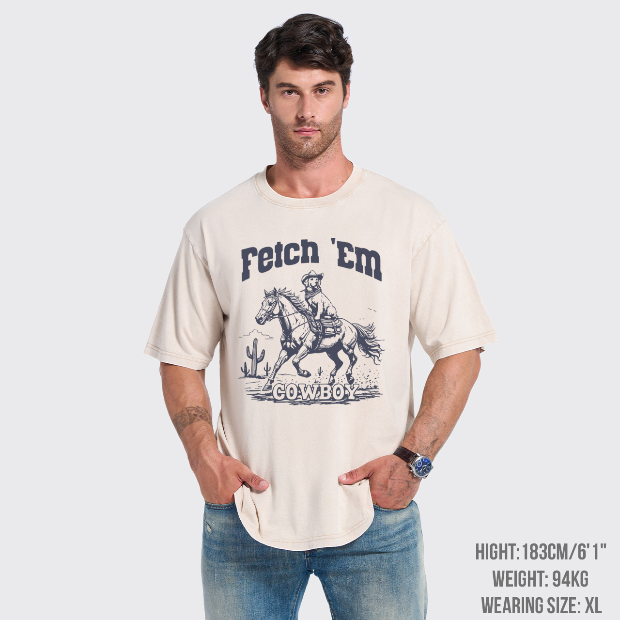 Fetch 'Em Cowboy Garment-dye Tees
