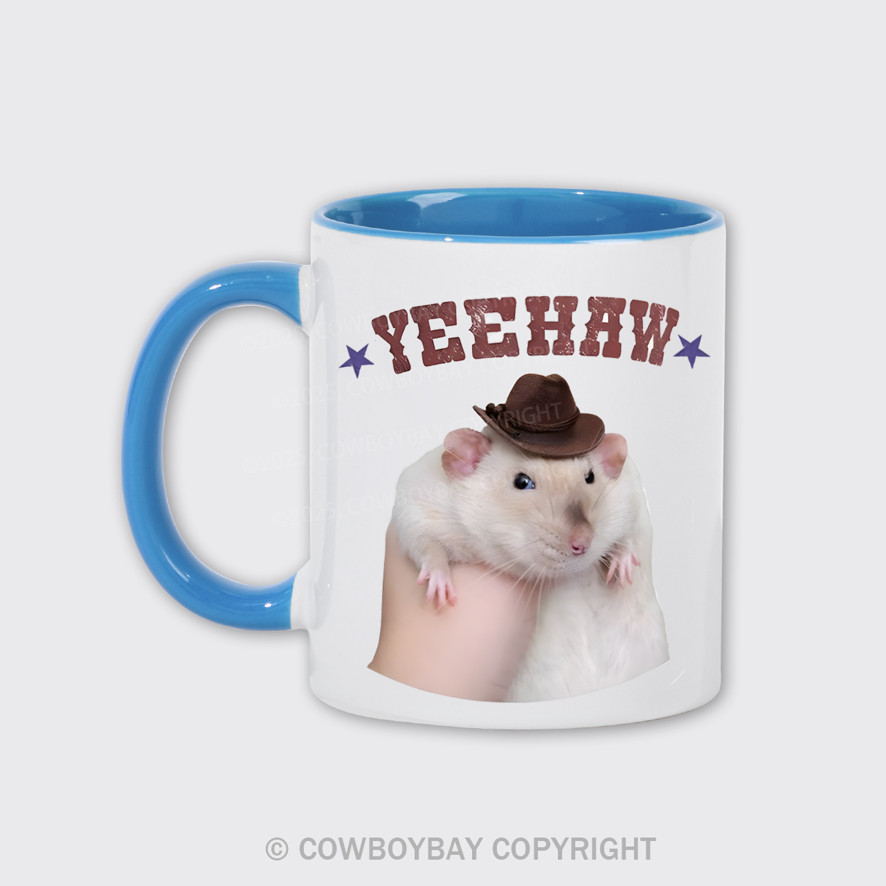 Yeehaw Cowboy Rat Mug