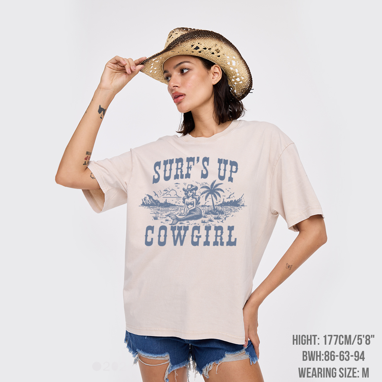 Surf's Up Cowgirl Garment-dye Tees