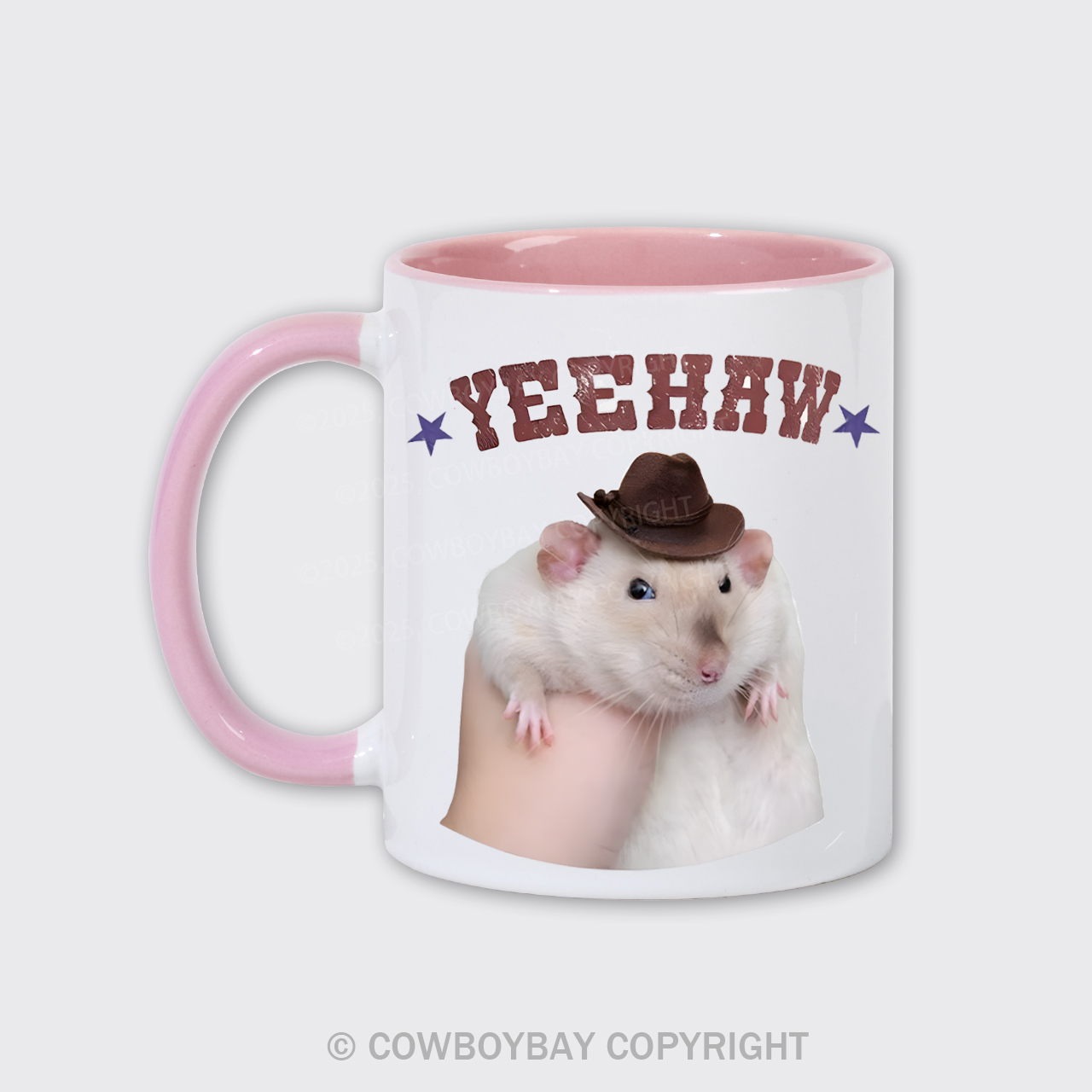 Yeehaw Cowboy Rat Mug