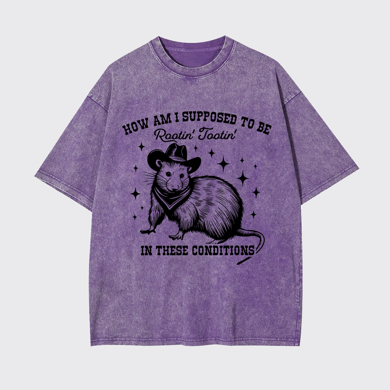 Funny Cowboy Opossum Garment-dye Tees