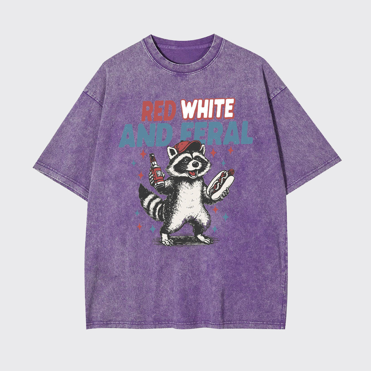 Funny Raccoon-Humorous 4th Of July Garment-dye Tees