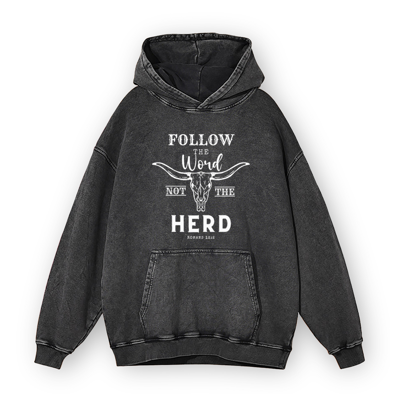 Follow The Word Not The Herd Garment-Dye Hoodies