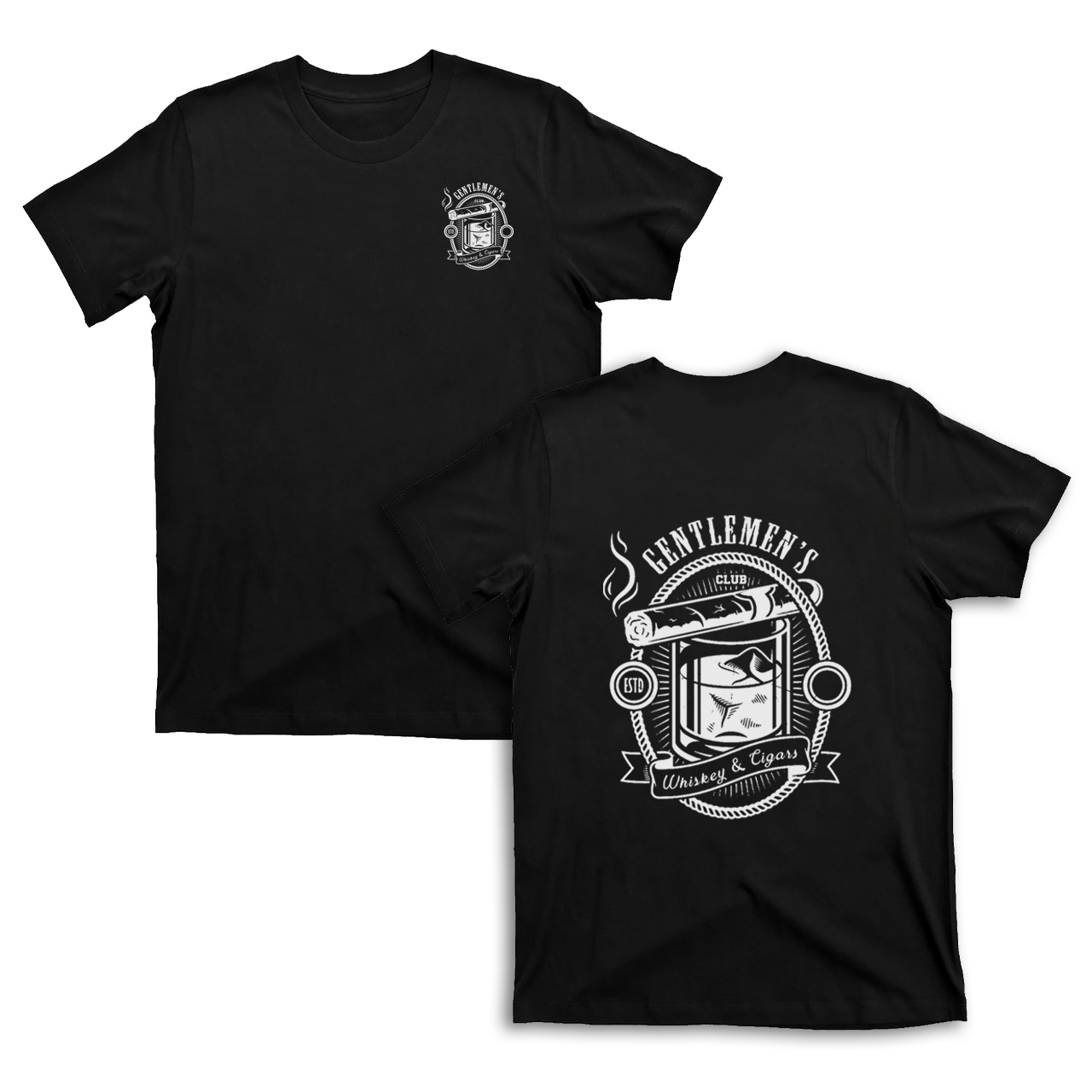 Gentlemen's Club Whiskey Cigar T-Shirts