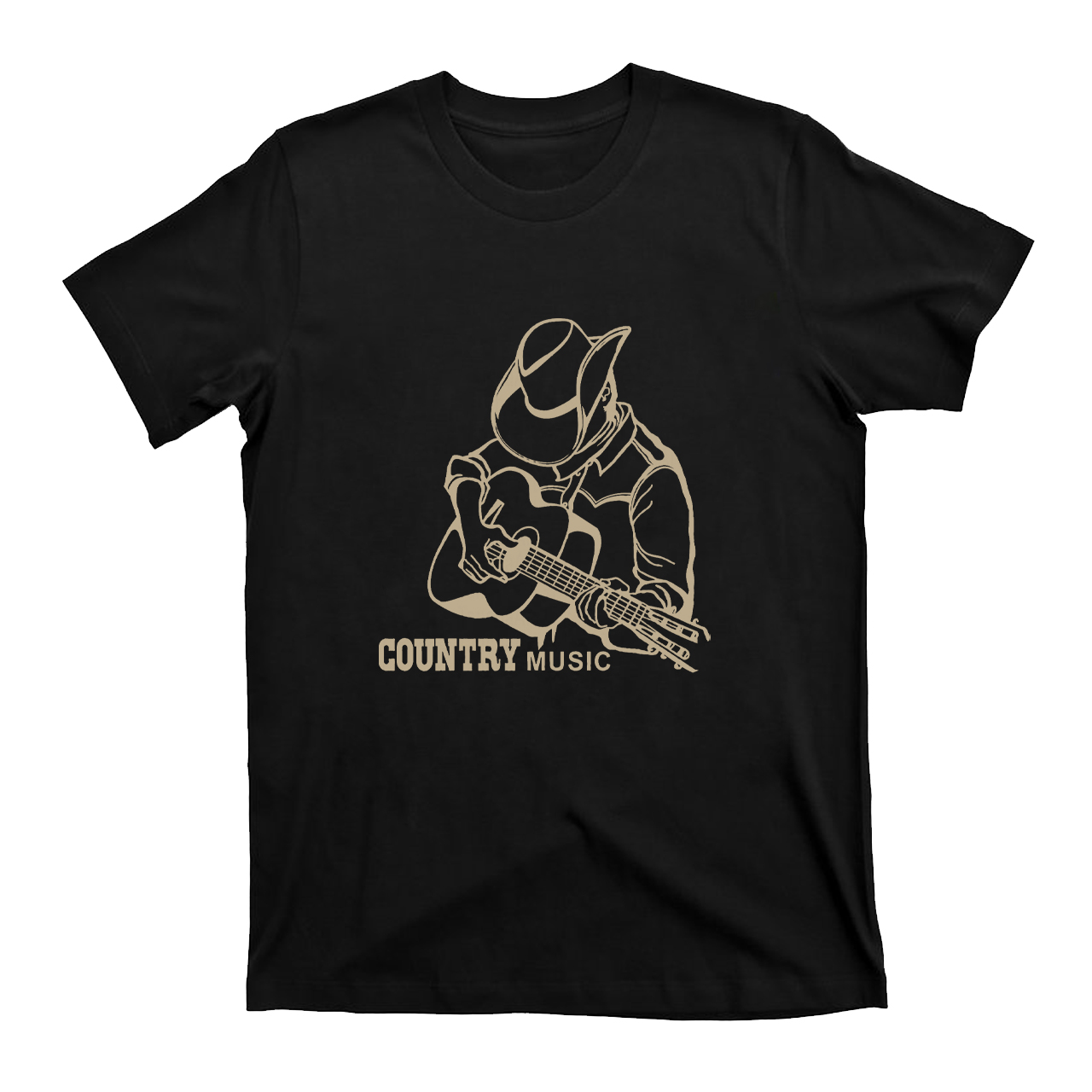 Cowboy Man With Guitar Player T-Shirts