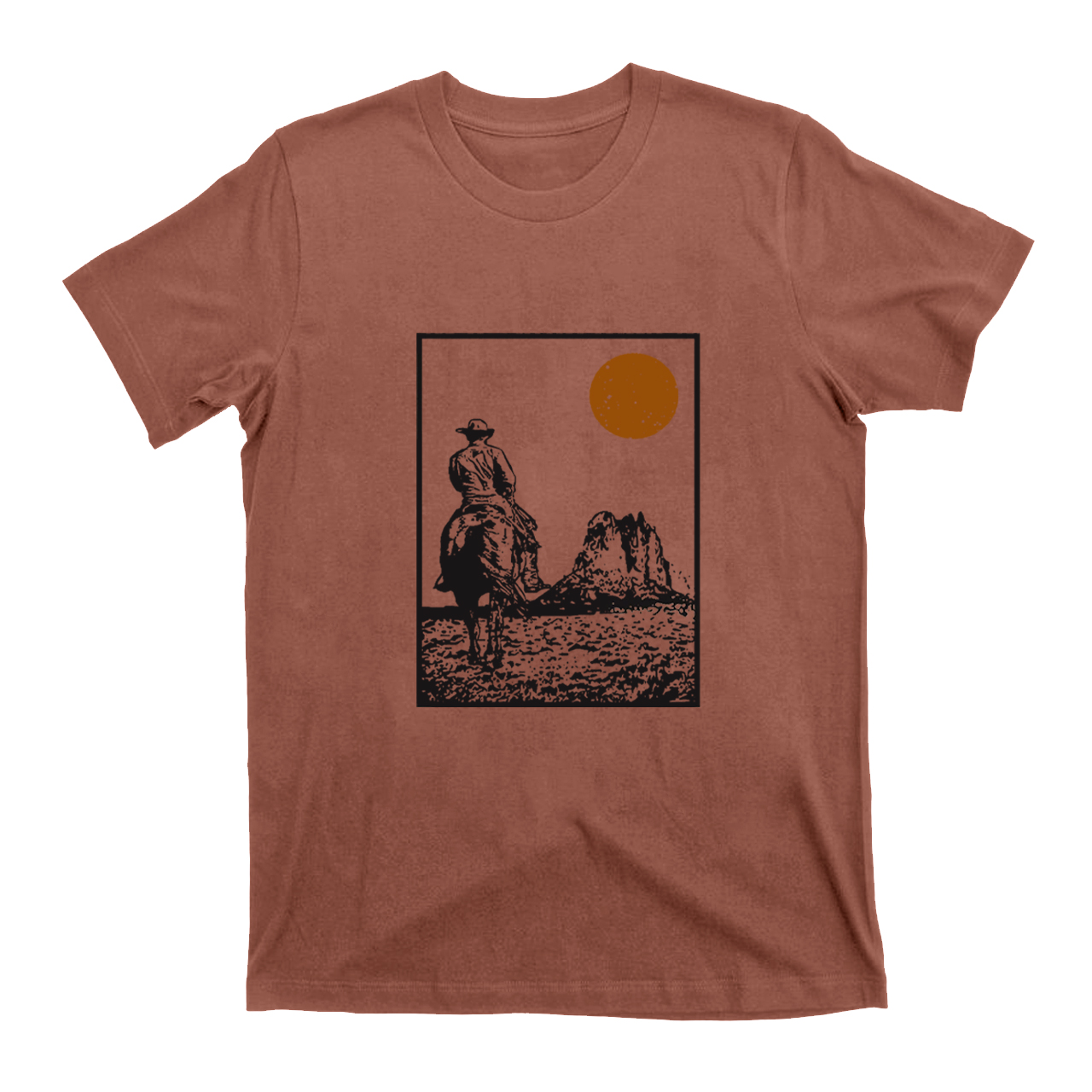 Western Cowboys Towards Sunset T-Shirts