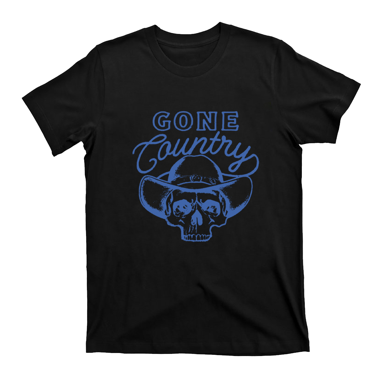 Gone Country Vintage Cowboy Outlaw Skull T-Shirts