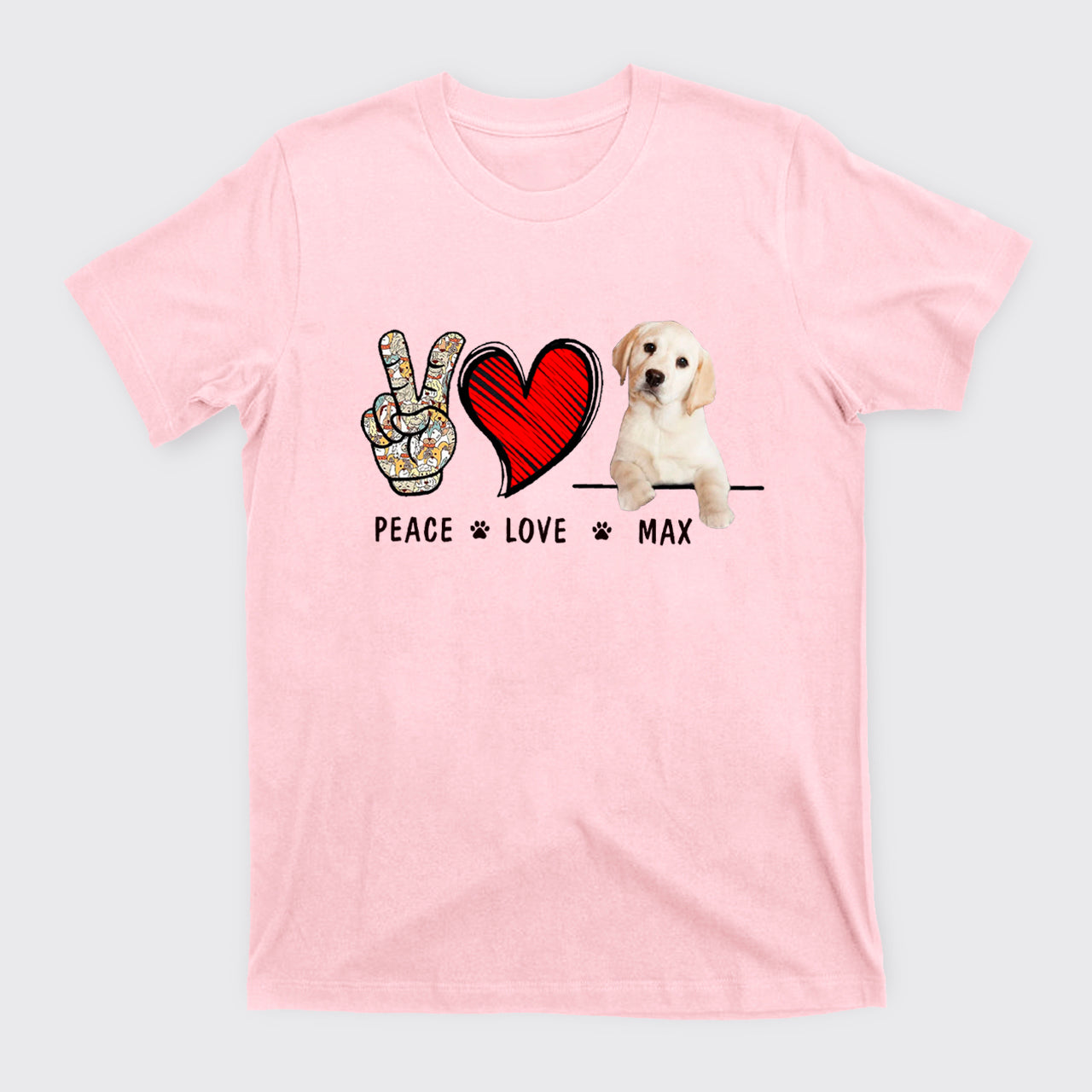 Personalized Peace Love Pet T-Shirts