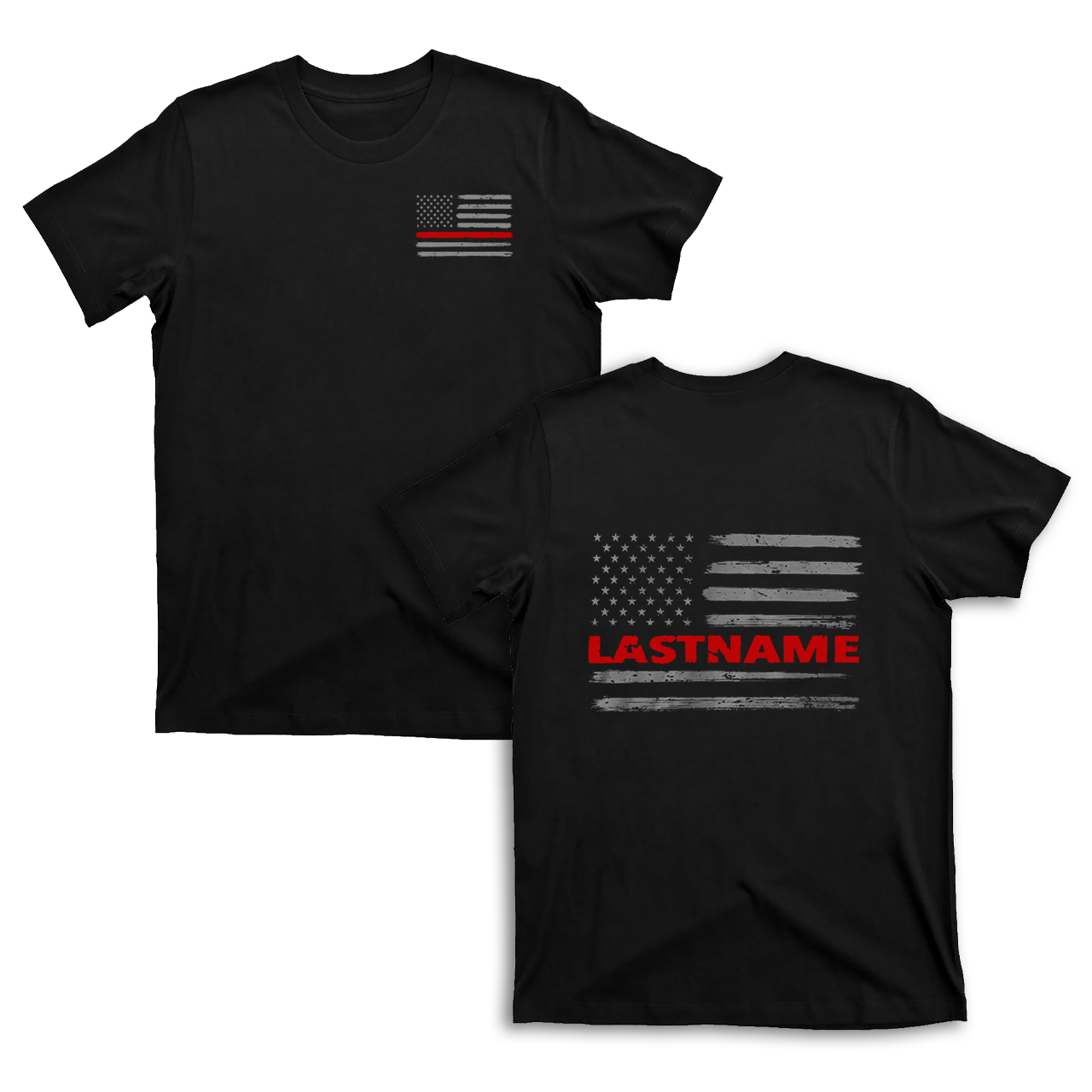 Firefighter Thin Red Line Flag T-shirt
