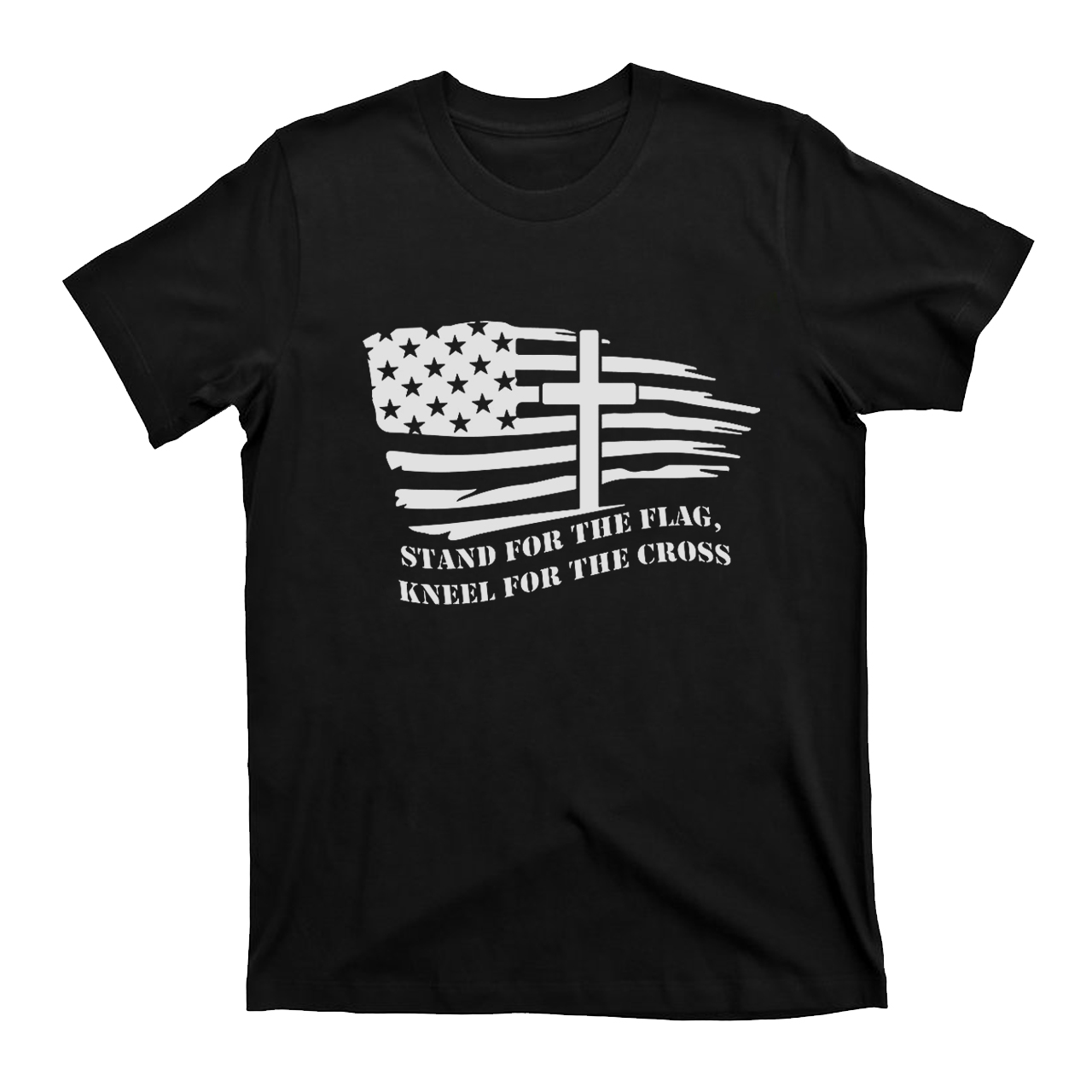 American Flag With Cross T-shirt