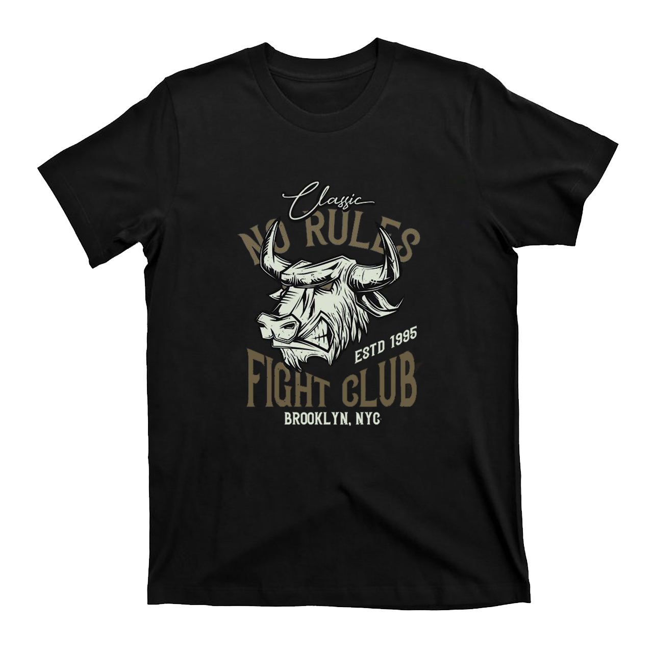 No Rules Fight Club Cow Bull T-Shirts