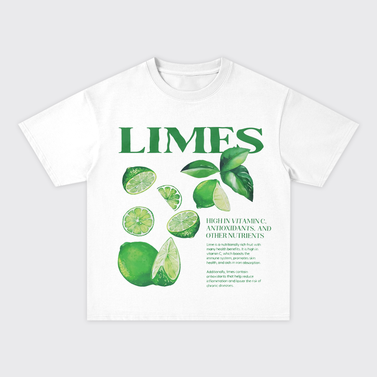 Retro Style-Fresh Limes Oversize T-Shirts