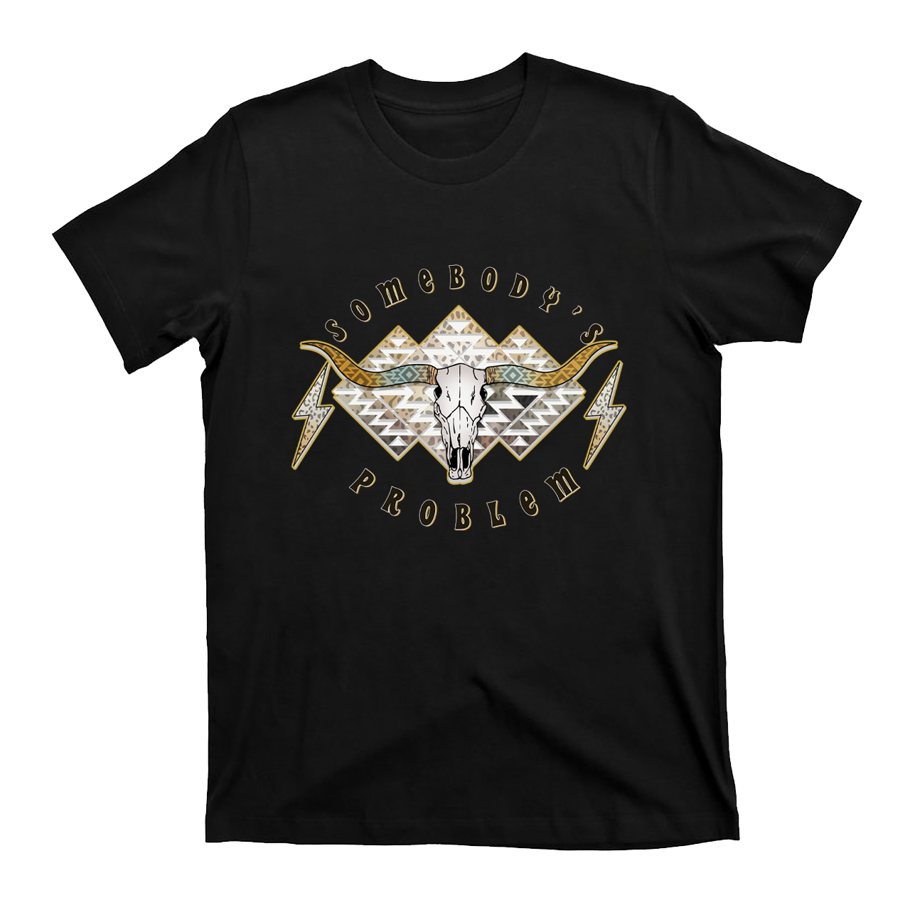 Boho Skull Somebody's Problem T-Shirts